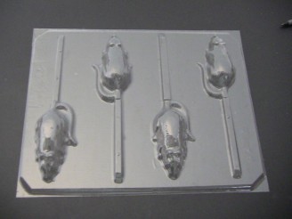 622 Mouse Rat Chocolate or Hard Candy Lollipop Mold 622 Mouse Rat Chocolate or Hard Candy Lollipop Mold